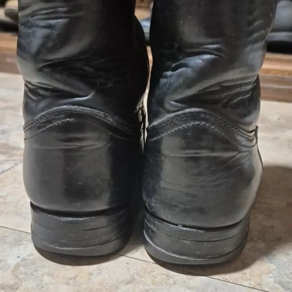 Justin Black Western Cowboy Boots Leather L3703 USA Woman's 6B